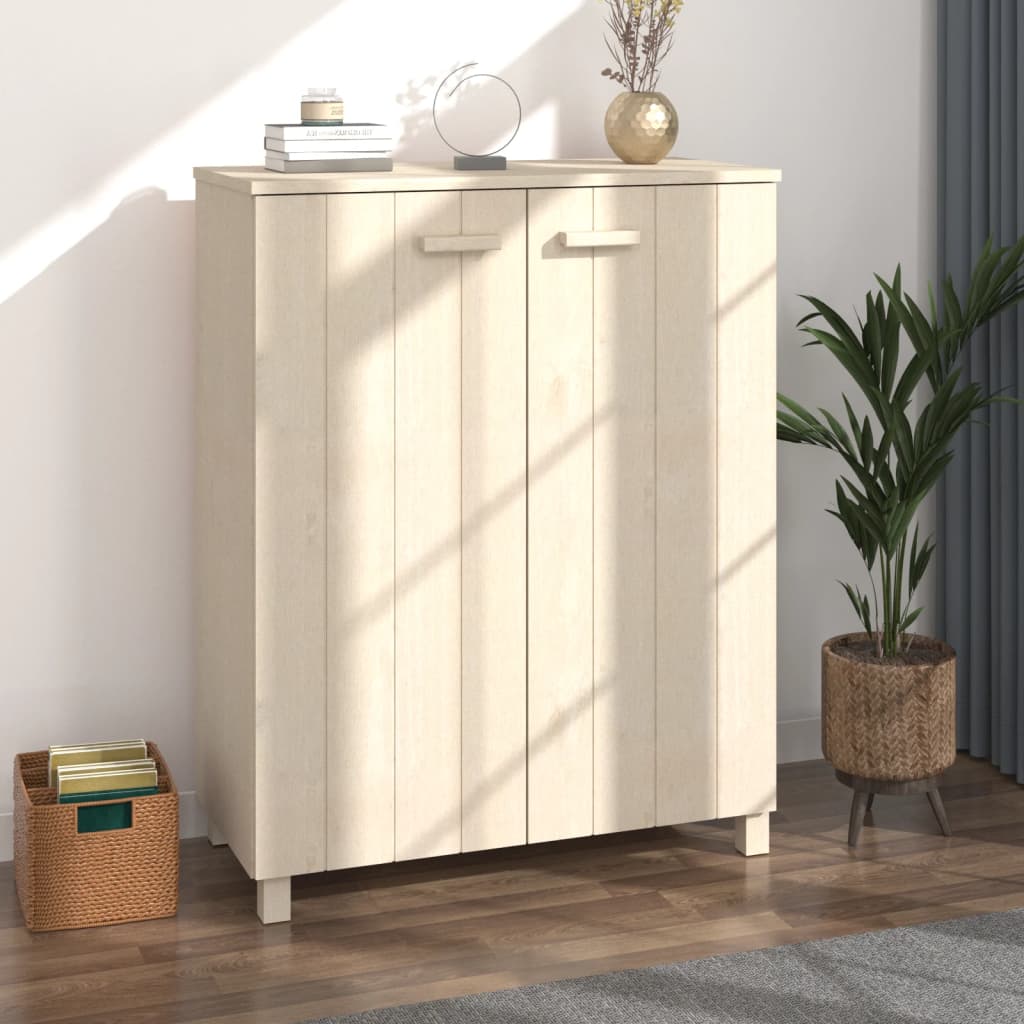 Armoire à chaussures HAMAR Marron miel 85x40x108 cm Pin massif - XIOS