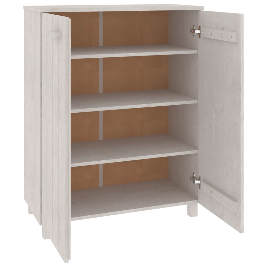 Armoire à chaussures HAMAR Blanc 85x40x108 cm Bois de pin - XIOS