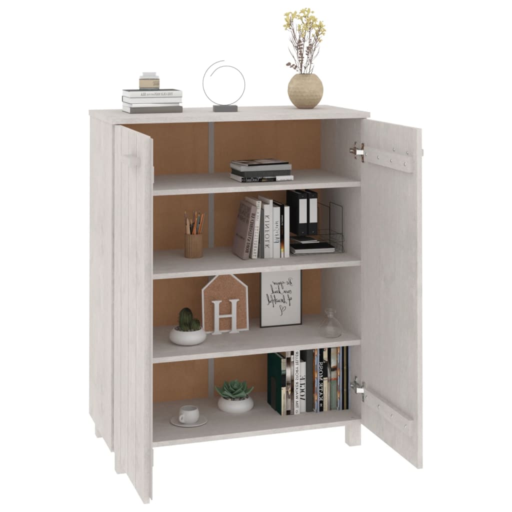 Armoire à chaussures HAMAR Blanc 85x40x108 cm Bois de pin - XIOS
