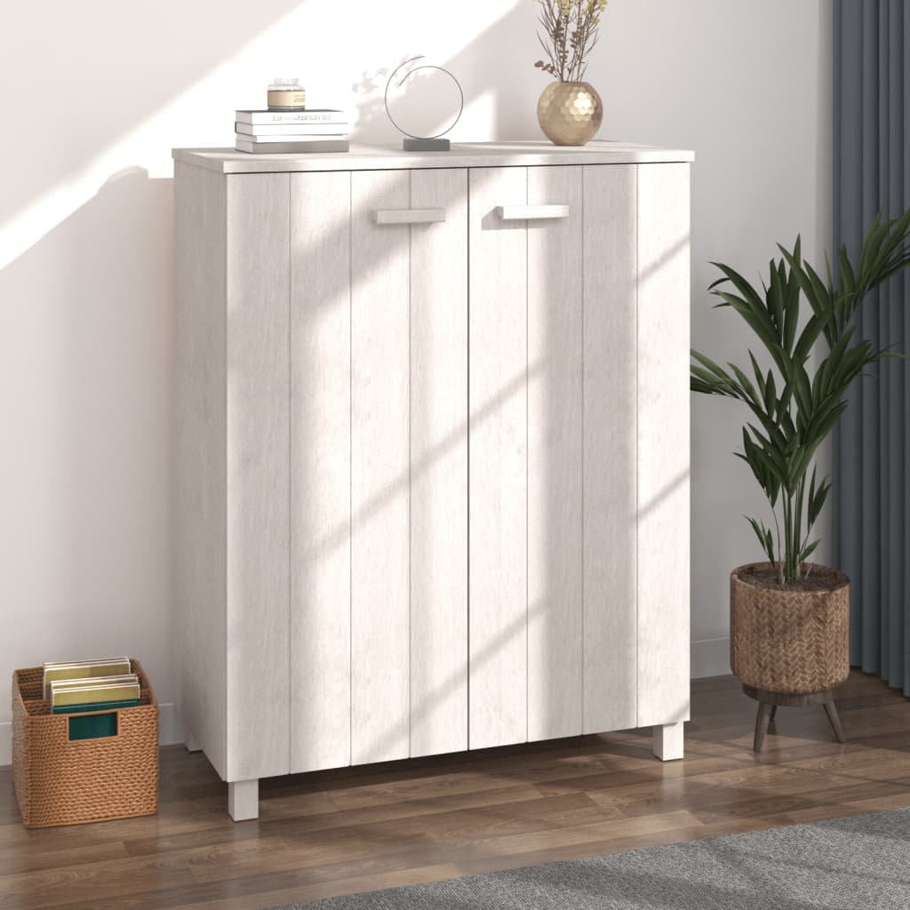 Armoire à chaussures HAMAR Blanc 85x40x108 cm Bois de pin - XIOS