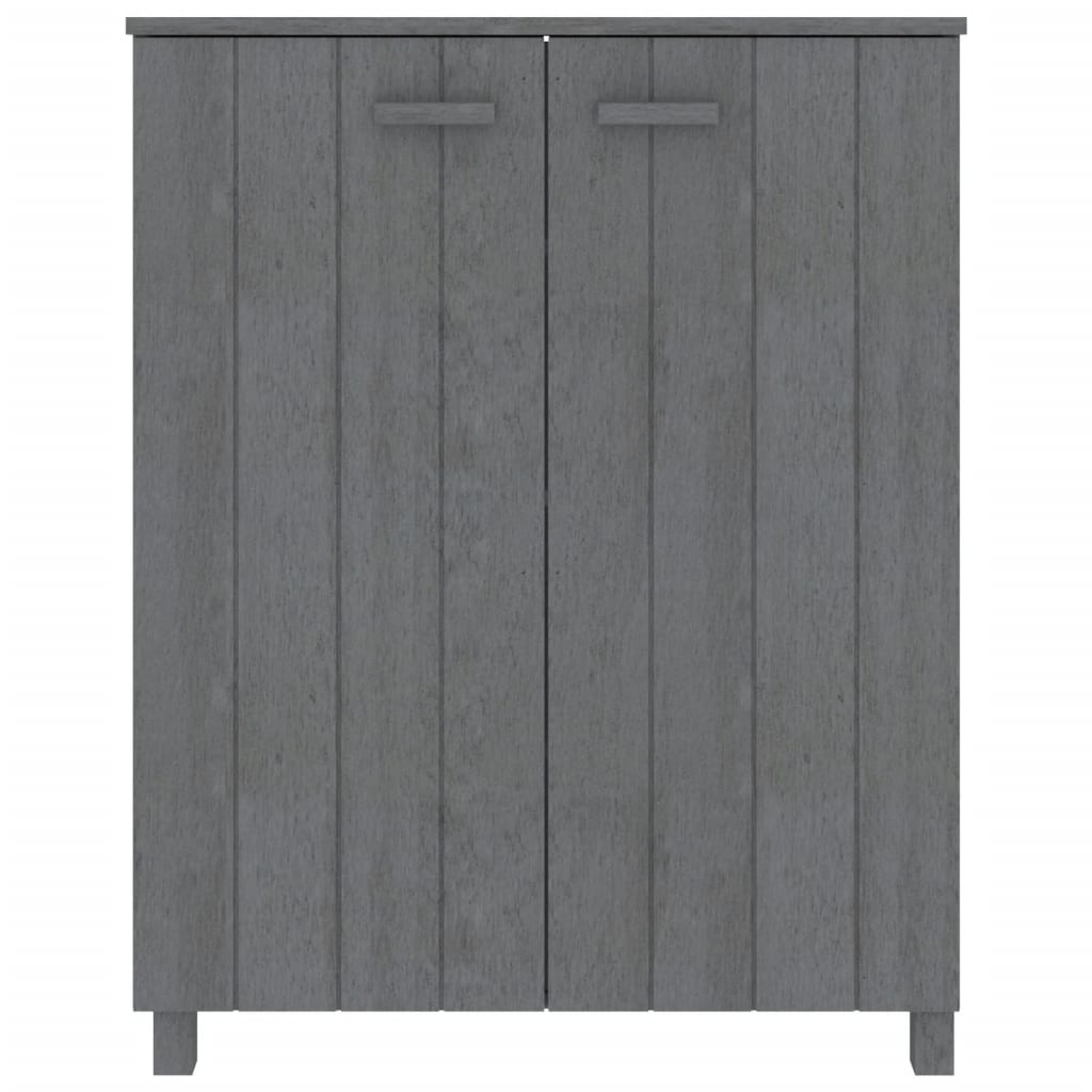 Armoire à chaussures HAMAR Gris foncé 85x40x108 cm Pin massif - XIOS