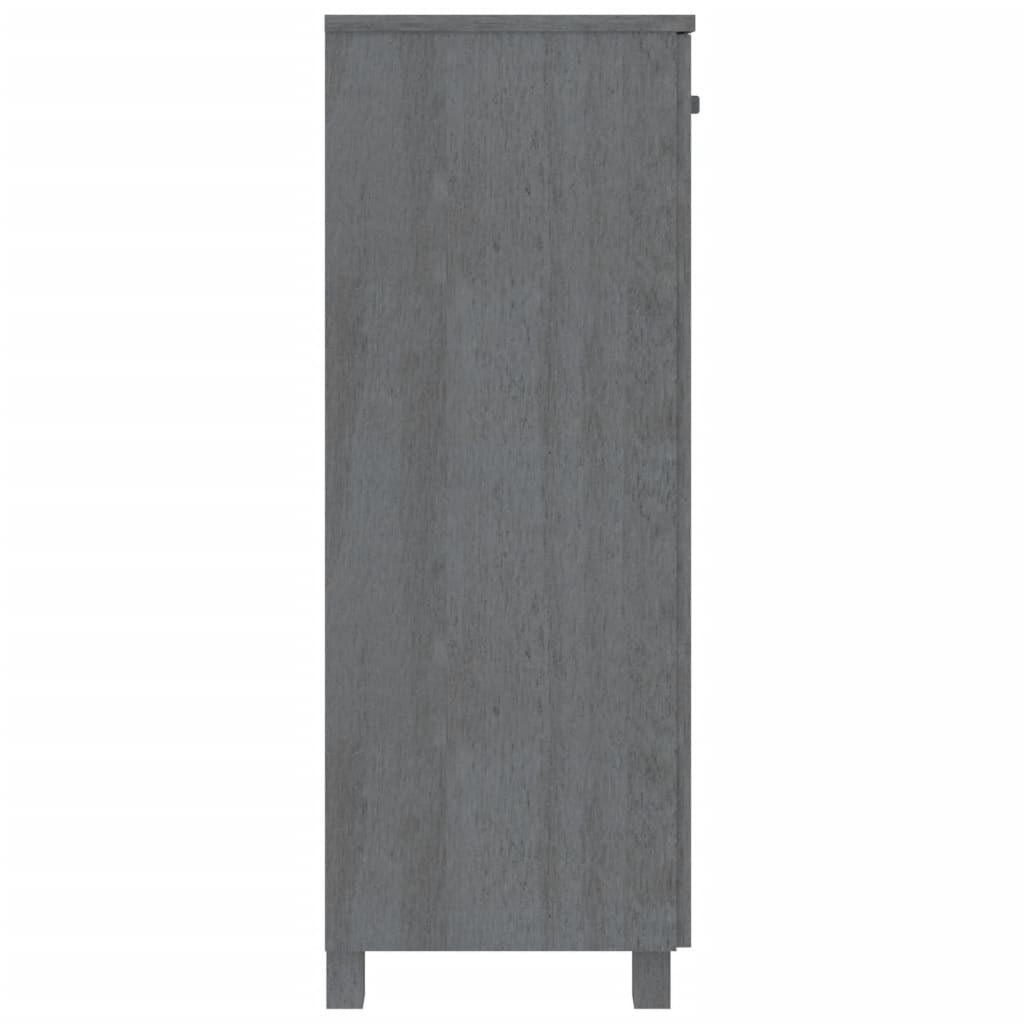 Armoire à chaussures HAMAR Gris foncé 85x40x108 cm Pin massif - XIOS