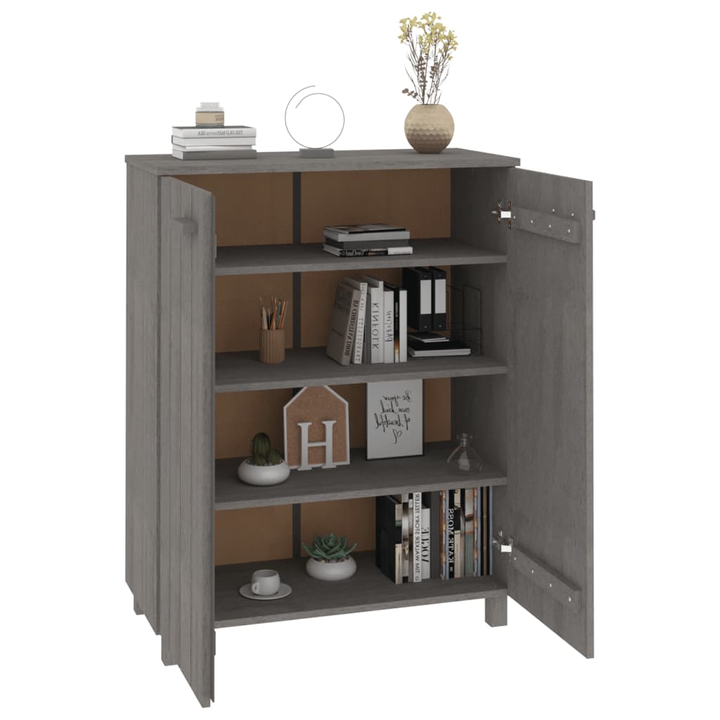 Armoire à chaussures HAMAR Gris clair 85x40x108 cm Pin massif - XIOS