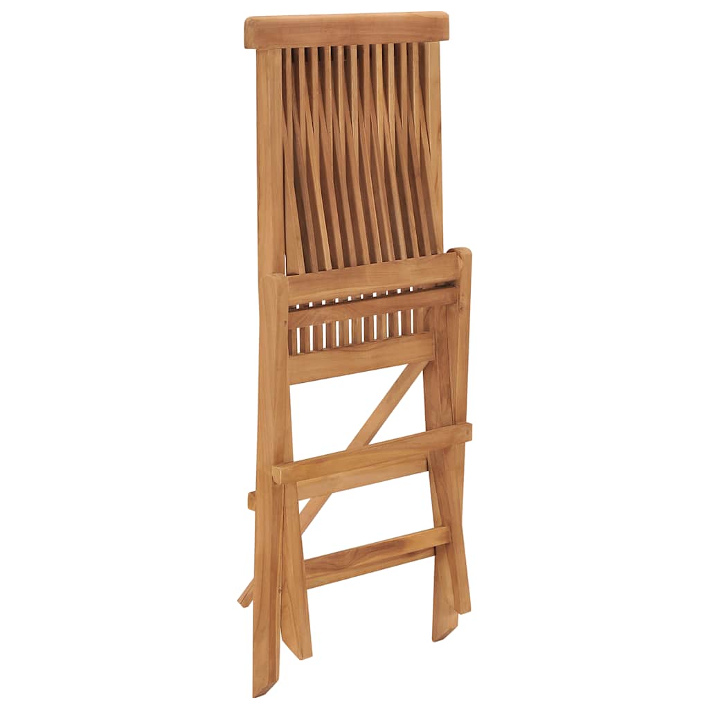 Ensemble à dîner d'extérieur pliable 5 pcs Bois solide de teck