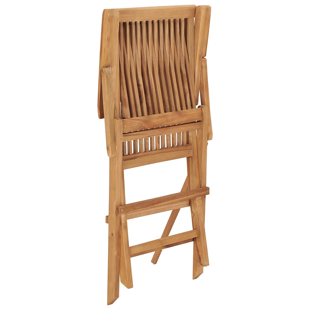 Ensemble à manger d'extérieur pliable 5 pcs Bois solide de teck