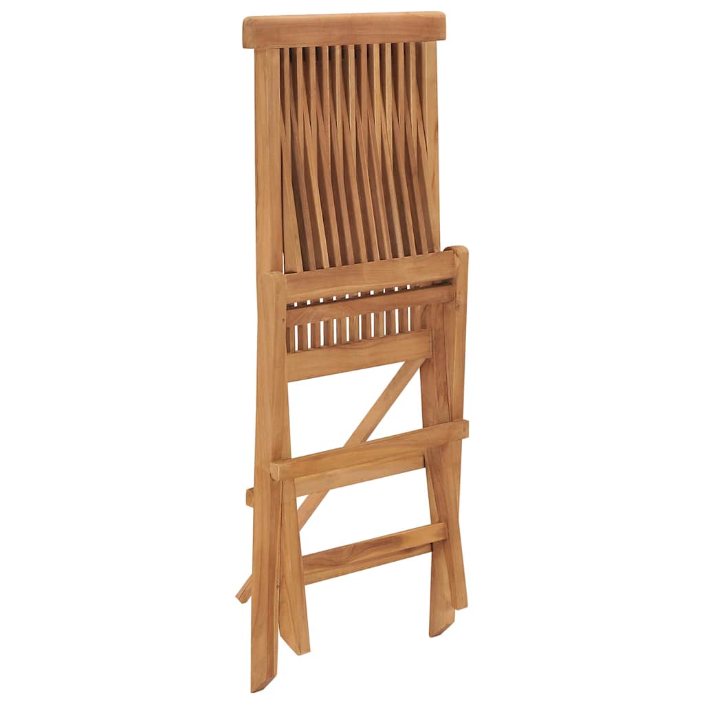 Ensemble à manger d'extérieur pliable 5 pcs Bois solide de teck