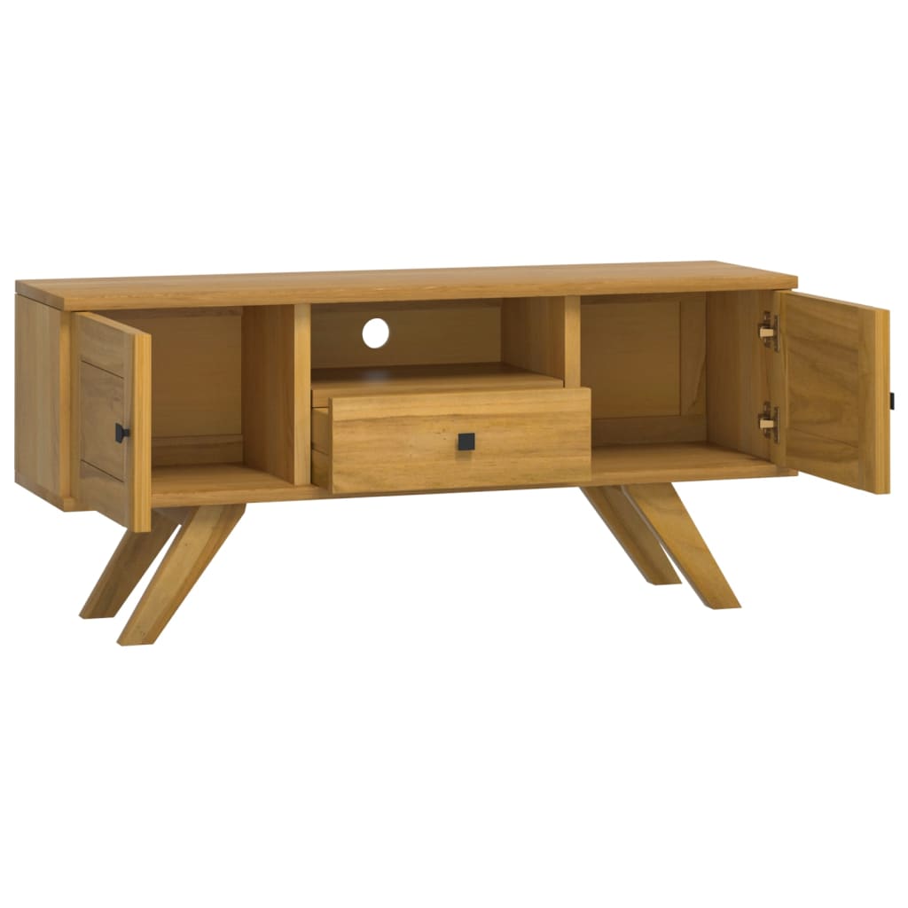 Meuble TV 110x30x35 cm Bois de teck solide - XIOS
