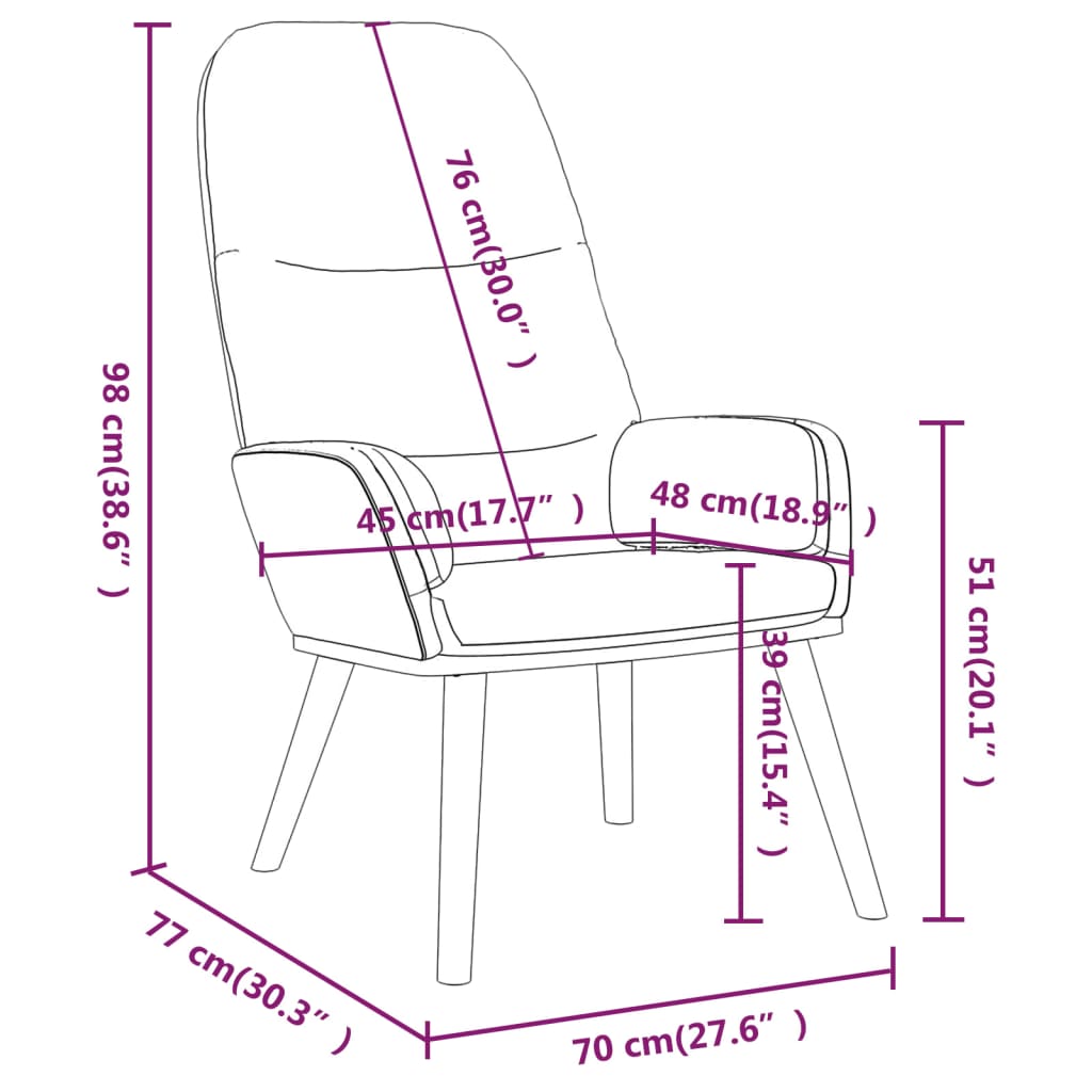 Chaise de relaxation Gris clair Tissu - XIOS