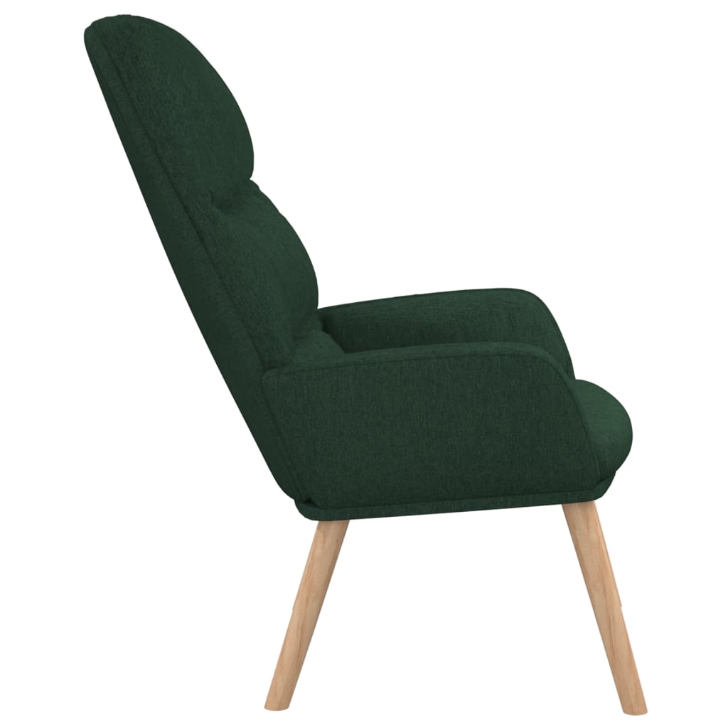 Chaise de relaxation Vert foncé Tissu - XIOS