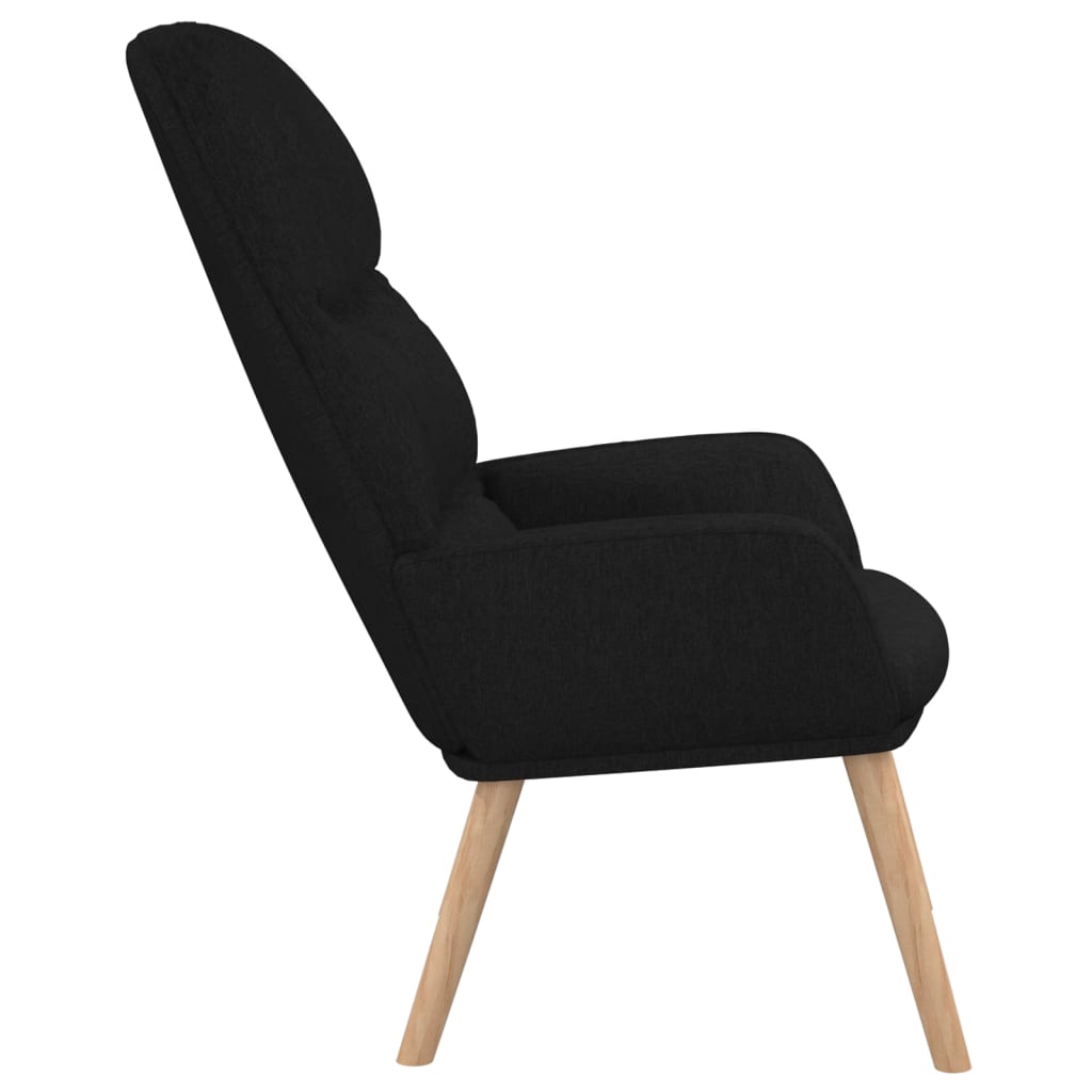 Chaise de relaxation Noir Tissu - XIOS