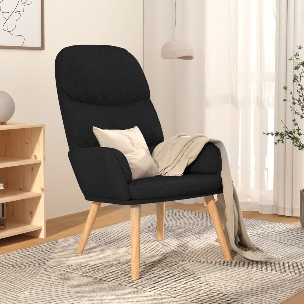 Chaise de relaxation Noir Tissu - XIOS