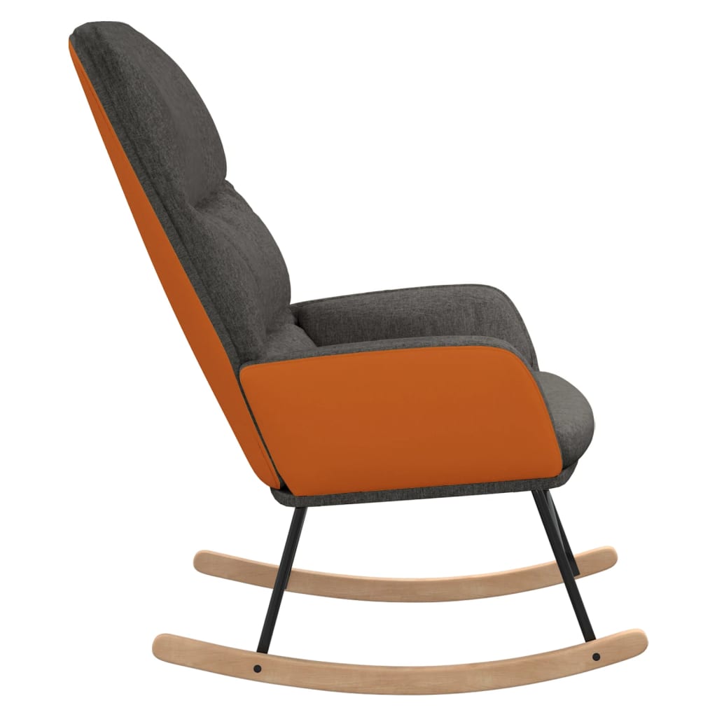 Chaise à bascule Gris foncé Tissu - XIOS