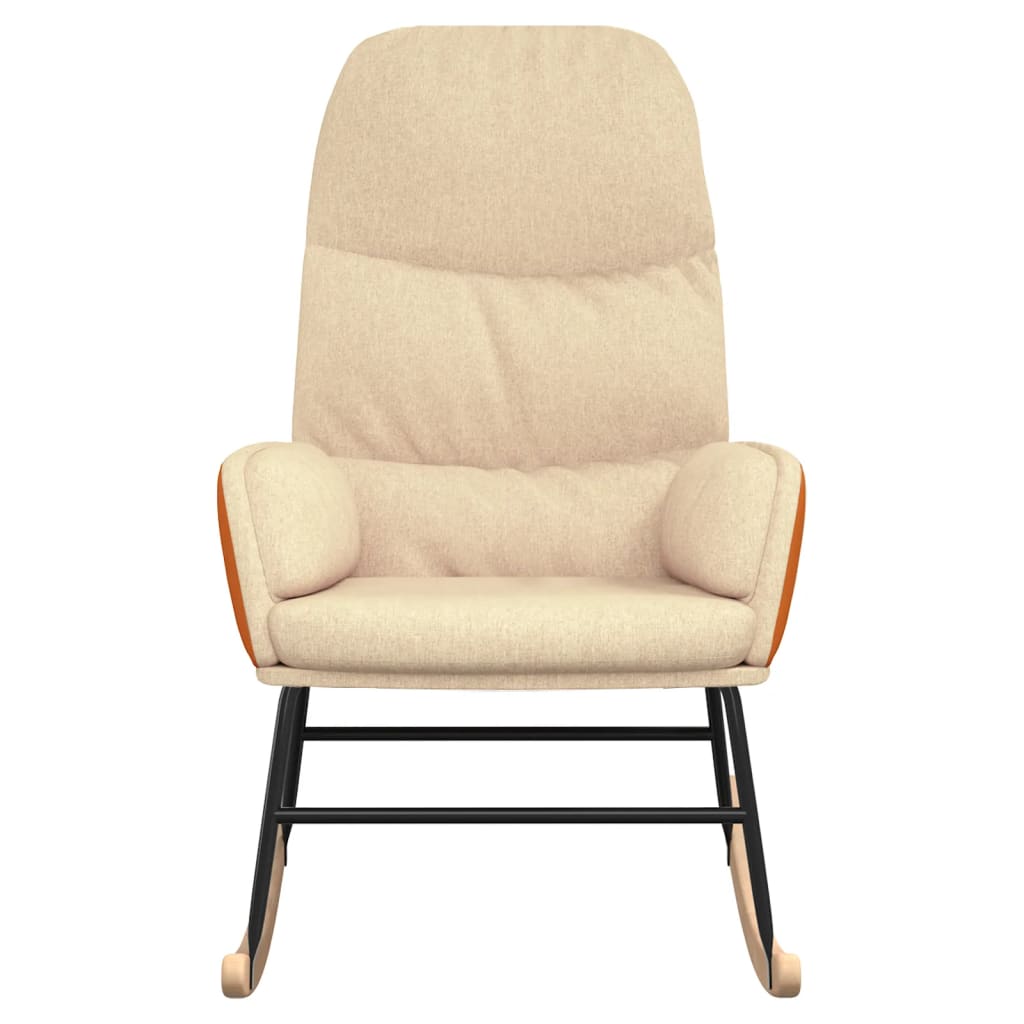 Chaise à bascule Blanc crème Tissu - XIOS
