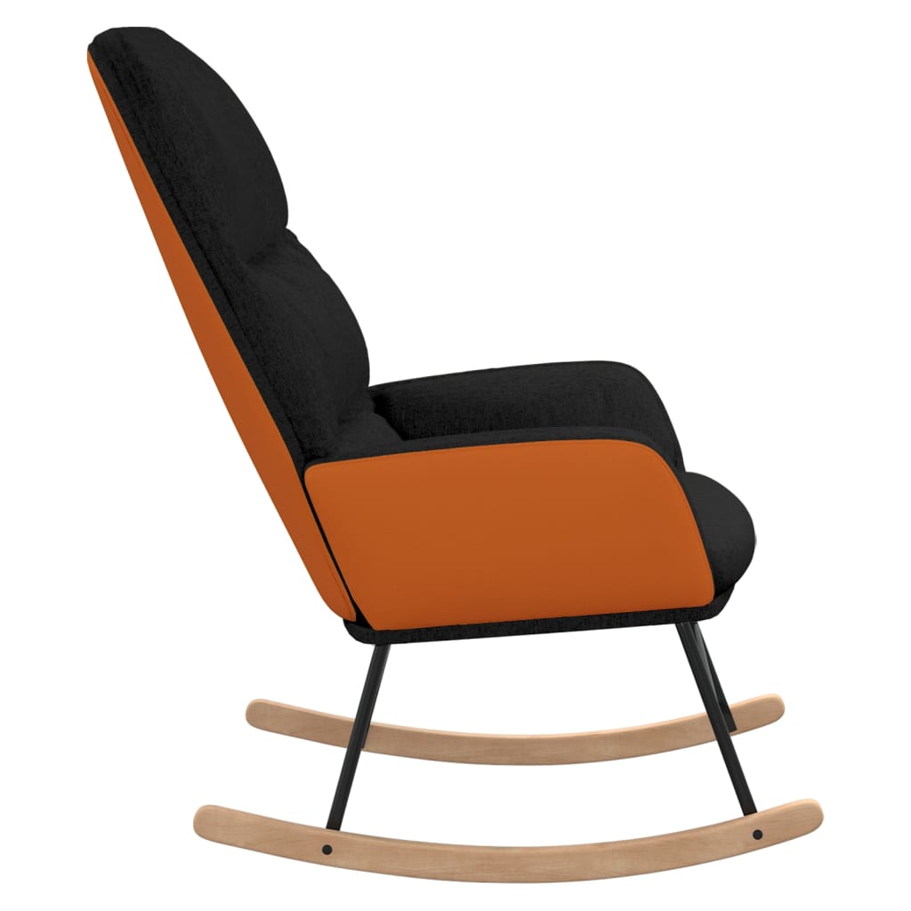 Chaise à bascule Noir Tissu - XIOS