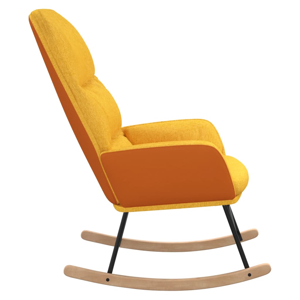 Chaise à bascule Jaune moutarde Tissu - XIOS