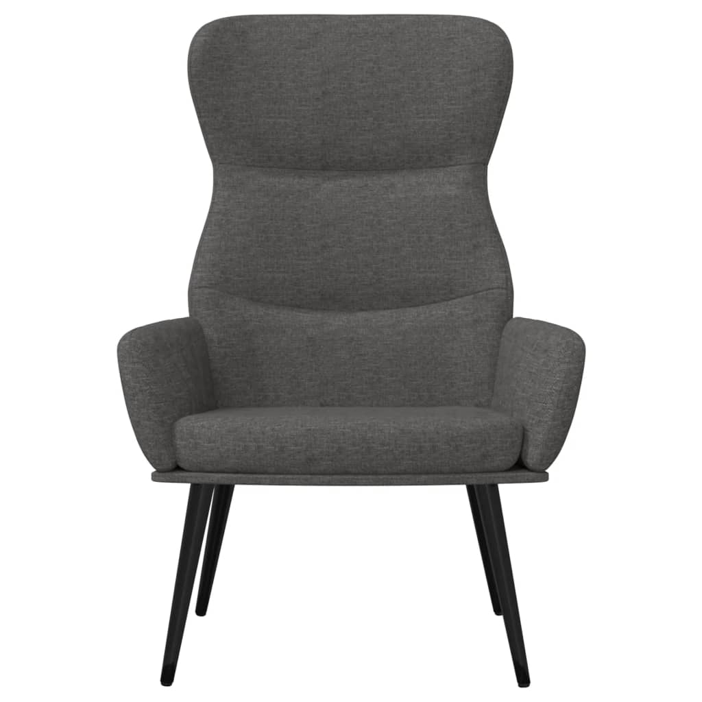 Chaise de relaxation Gris foncé Tissu - XIOS