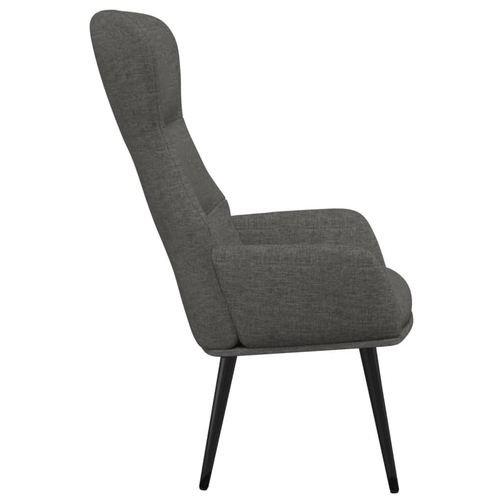 Chaise de relaxation Gris foncé Tissu - XIOS