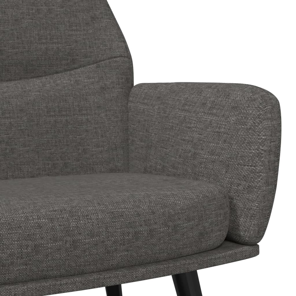 Chaise de relaxation Gris foncé Tissu - XIOS