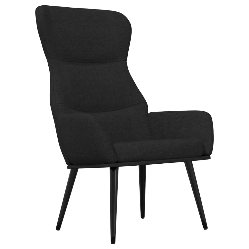 Chaise de relaxation Noir Tissu - XIOS