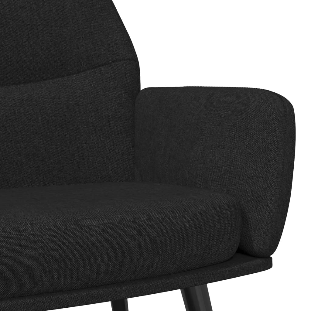 Chaise de relaxation Noir Tissu - XIOS