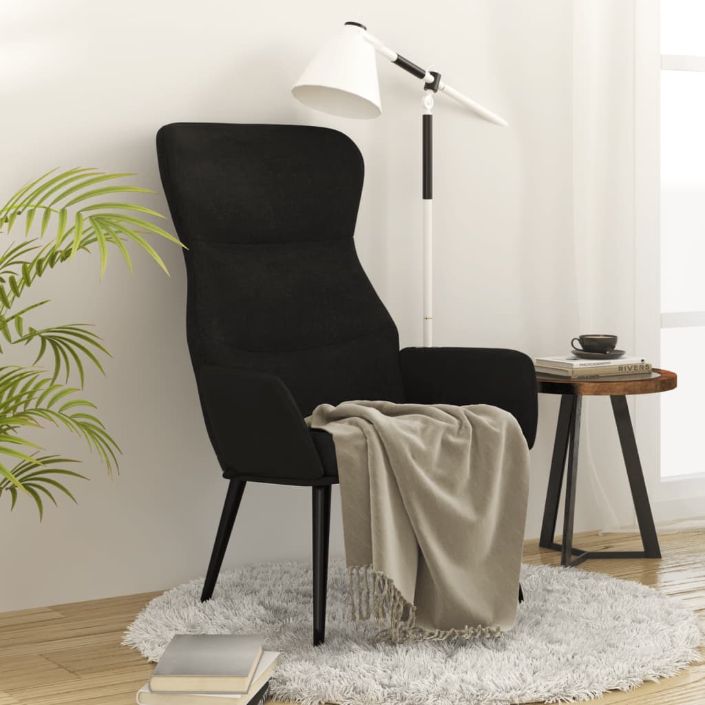 Chaise de relaxation Noir Tissu - XIOS