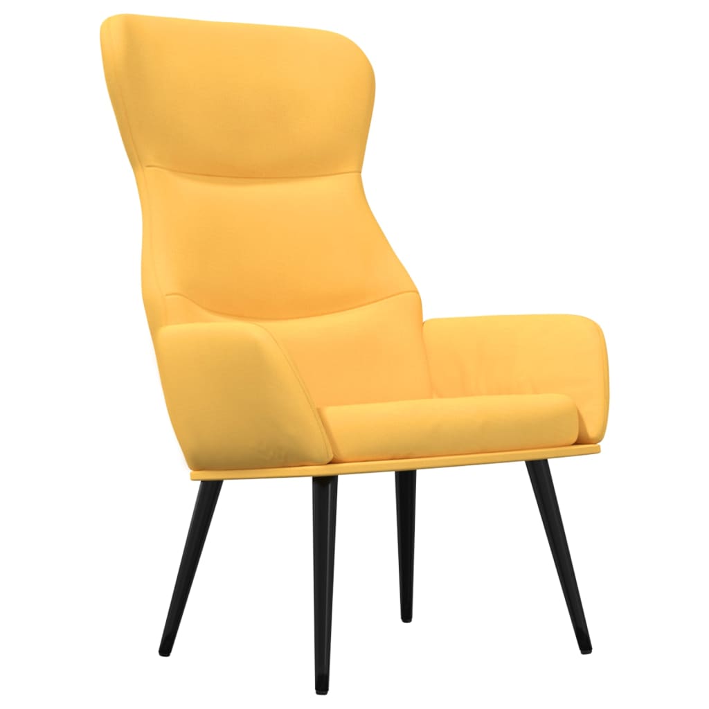 Chaise de relaxation Jaune moutarde Tissu - XIOS