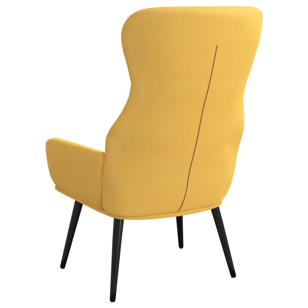 Chaise de relaxation Jaune moutarde Tissu - XIOS