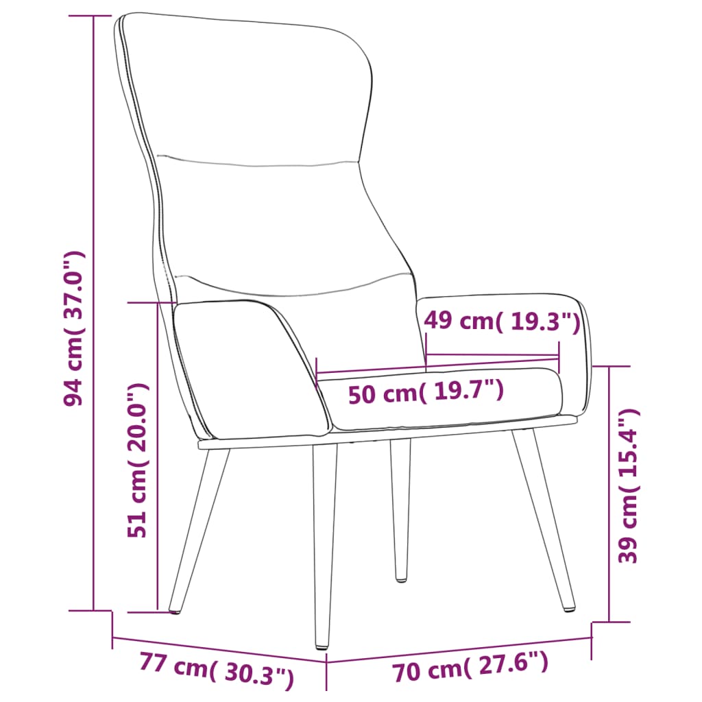Chaise de relaxation Taupe Tissu - XIOS