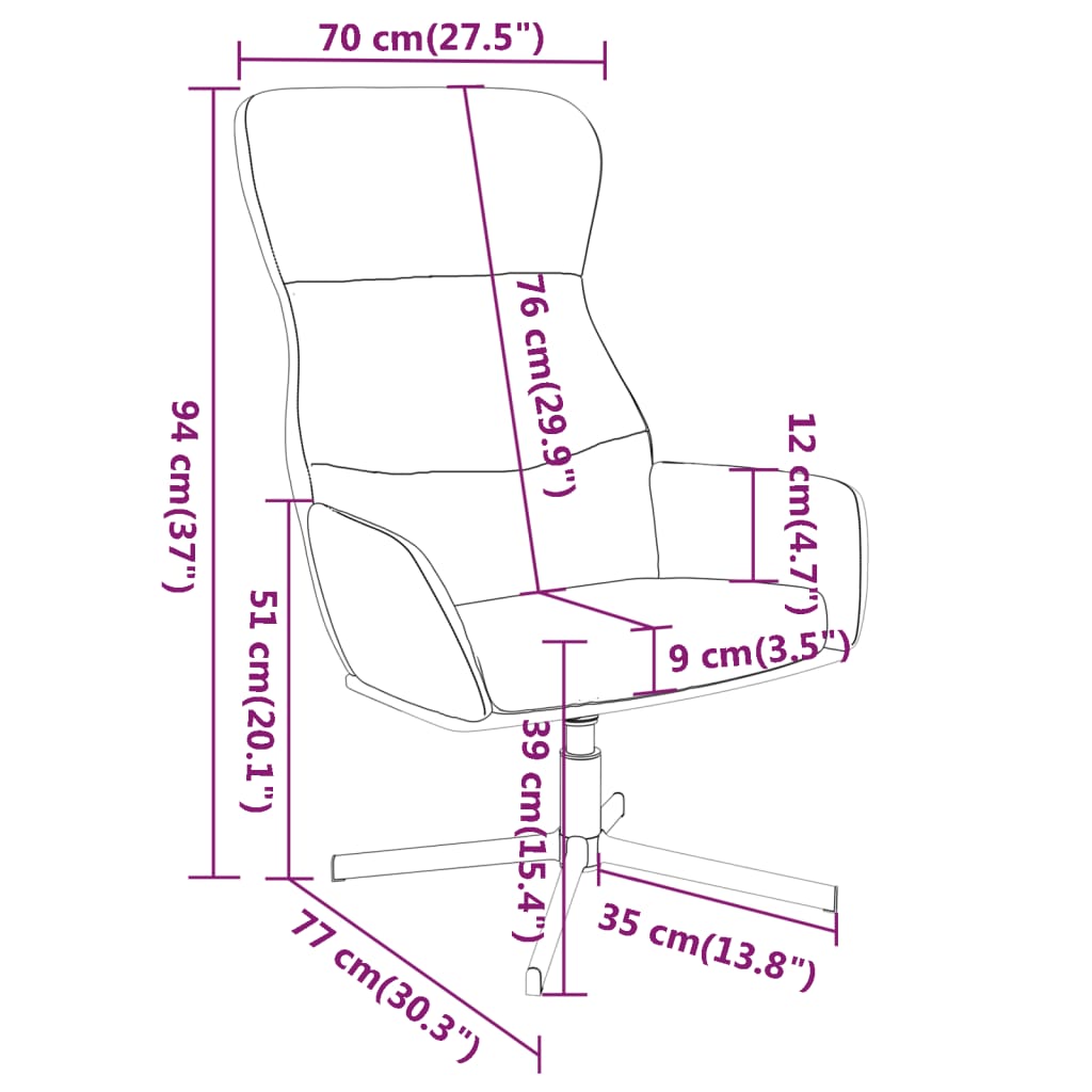 Chaise de relaxation Gris clair Velours - XIOS