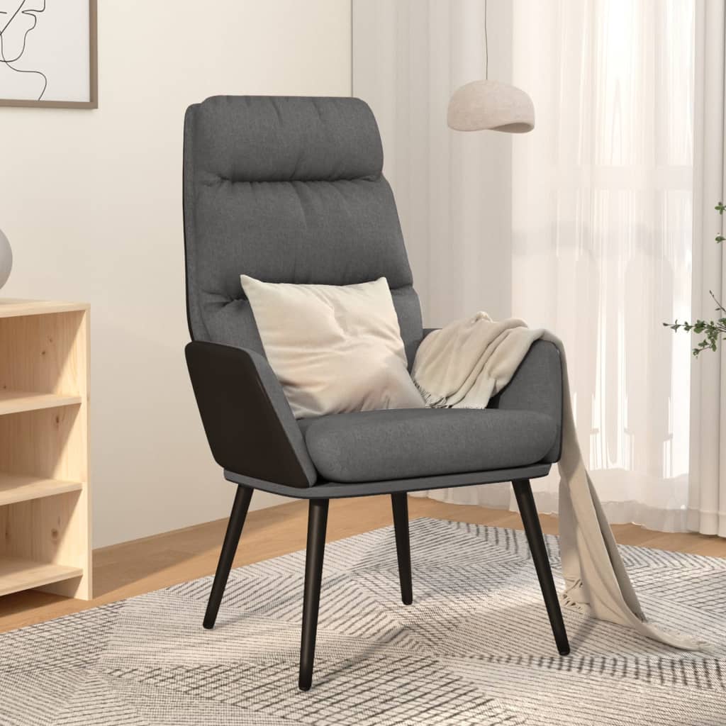 Chaise de relaxation Gris clair Tissu Fauteuils vidaXL