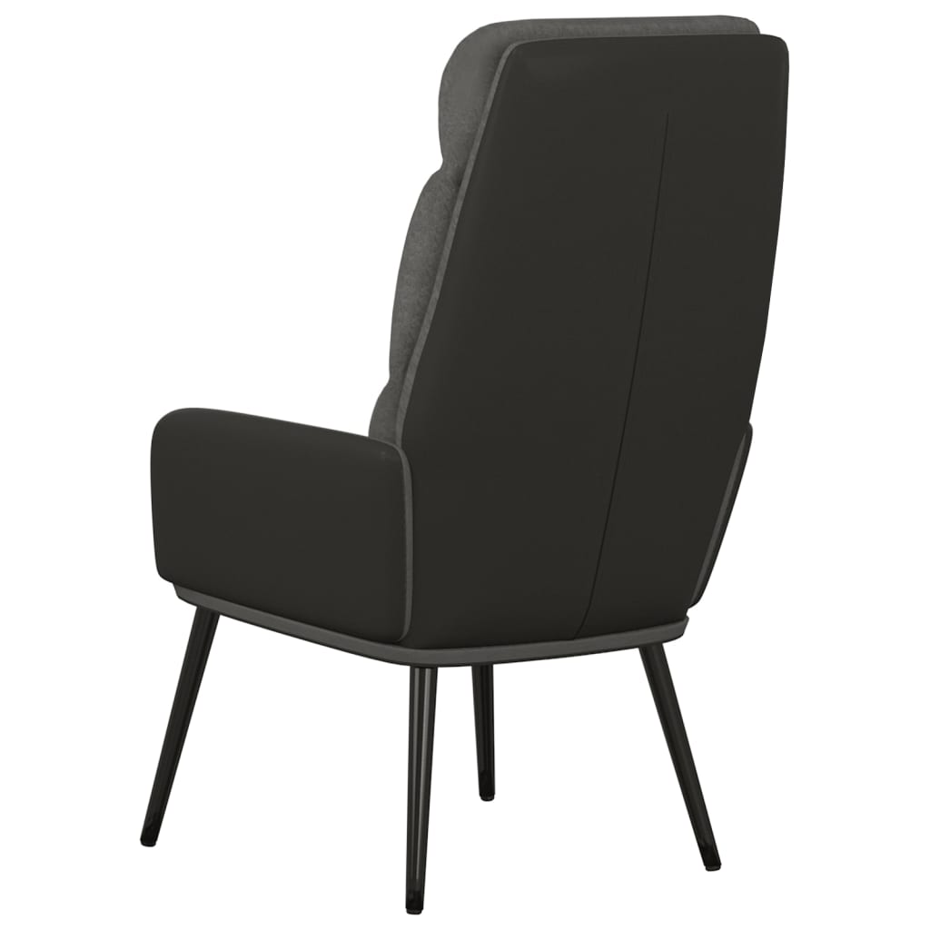 Chaise de relaxation Gris foncé Tissu - XIOS