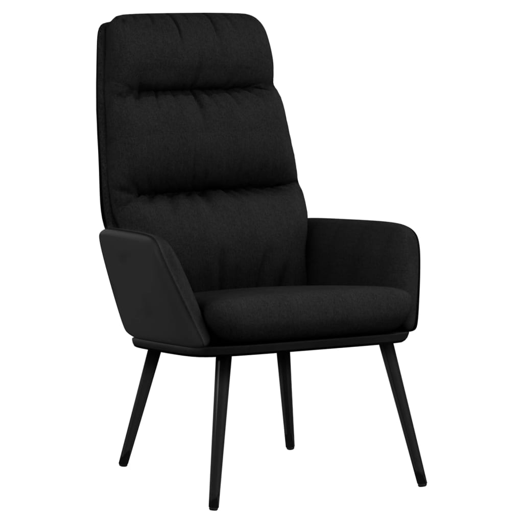 Chaise de relaxation Noir Tissu - XIOS