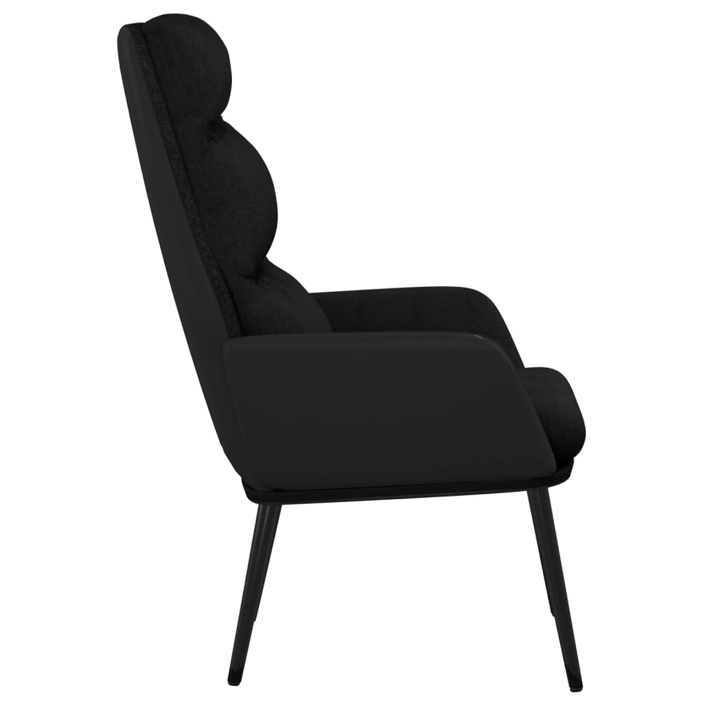 Chaise de relaxation Noir Tissu - XIOS