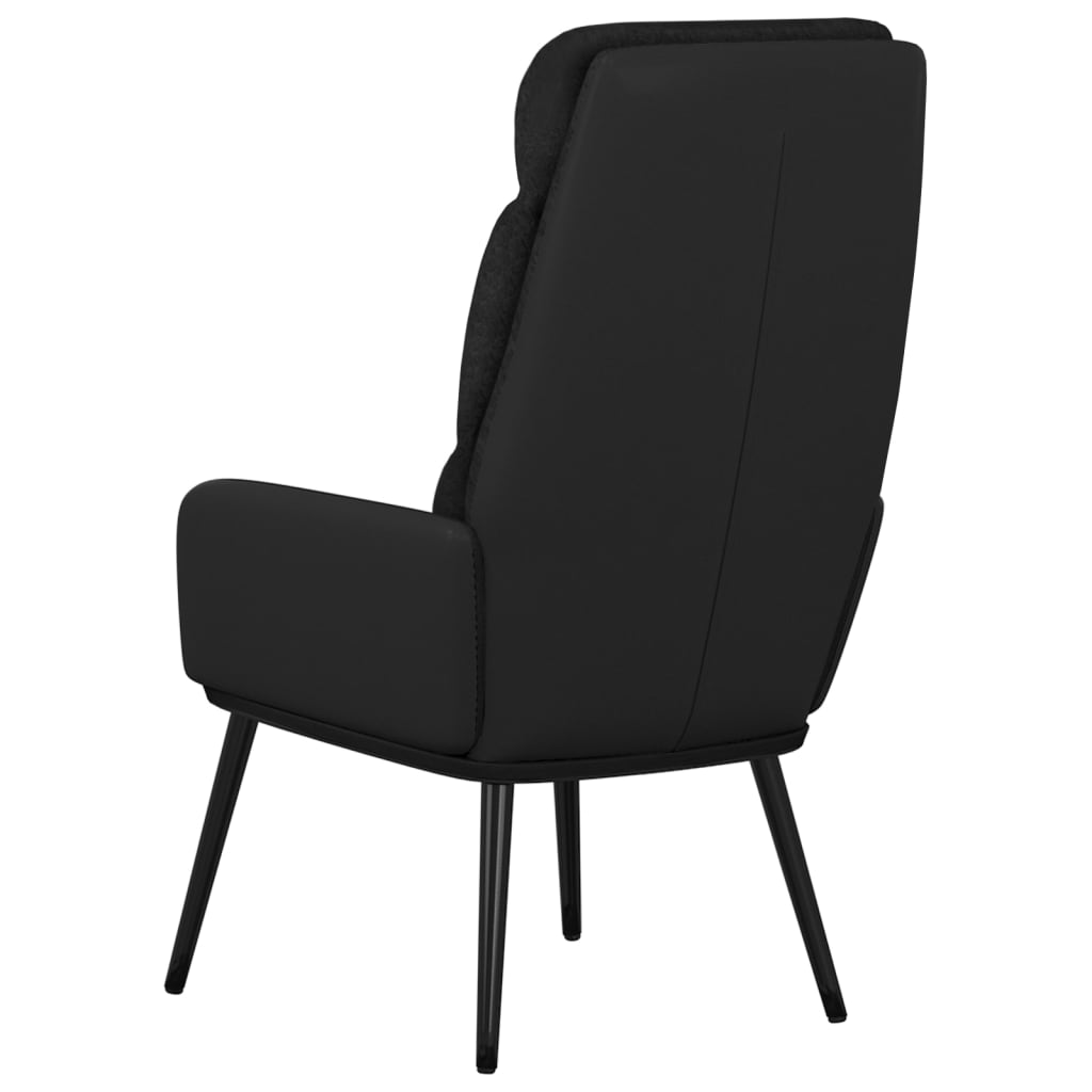 Chaise de relaxation Noir Tissu - XIOS