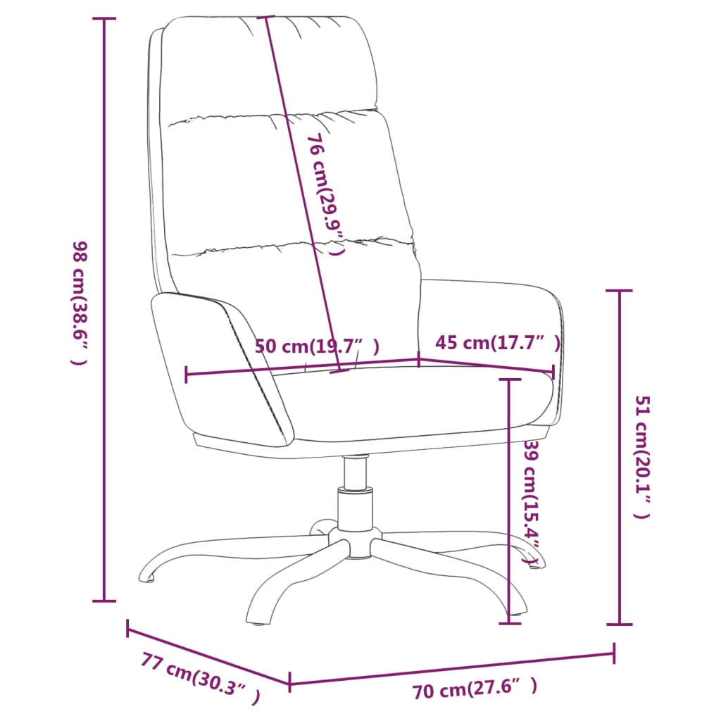 Chaise de relaxation Noir Similicuir - XIOS