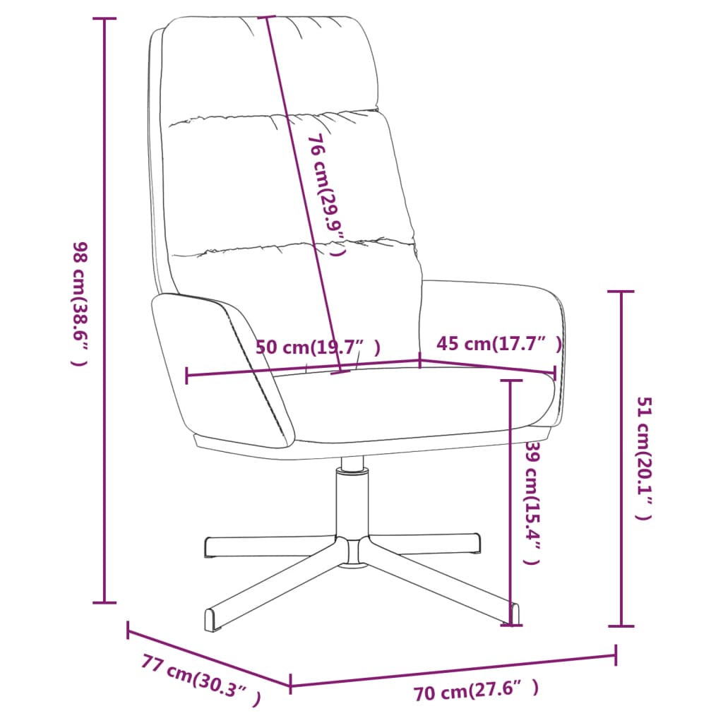 Chaise de relaxation Gris clair Tissu - XIOS