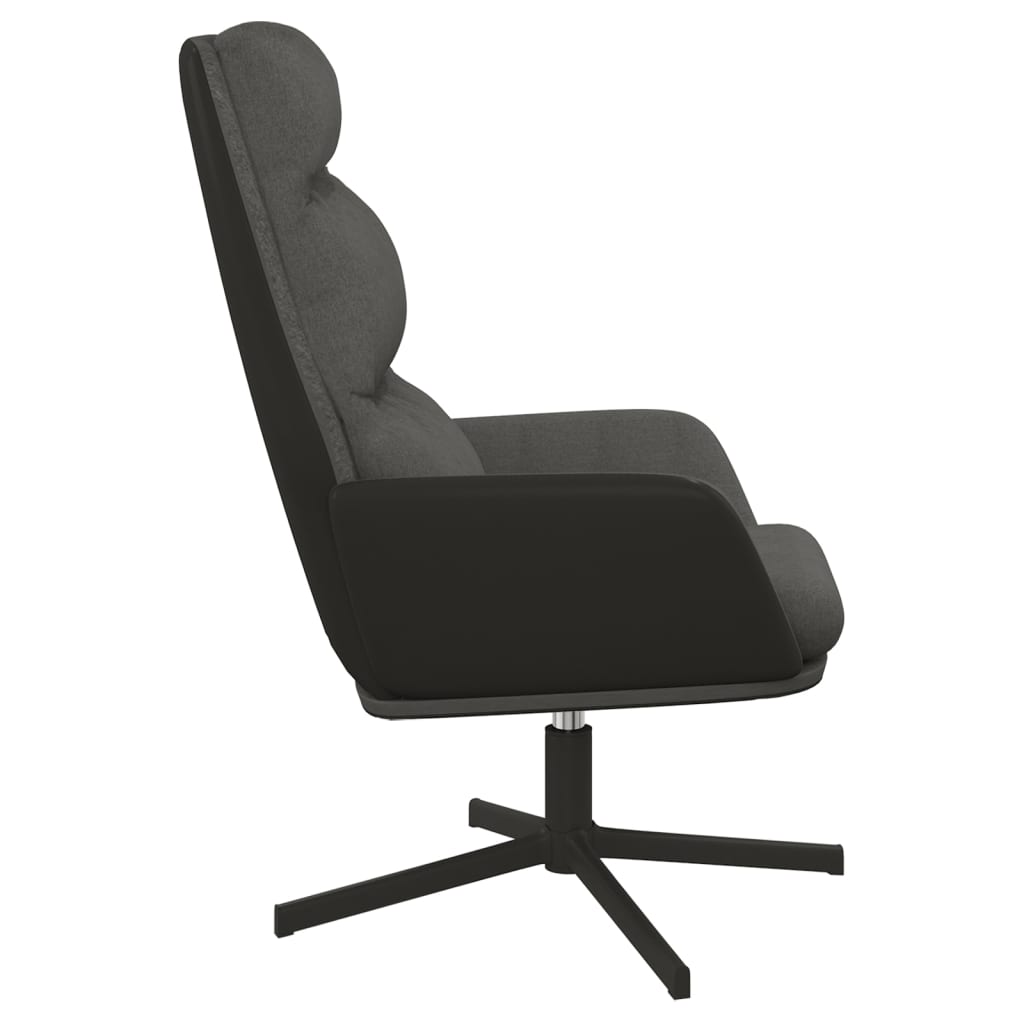Chaise de relaxation Gris foncé Tissu - XIOS