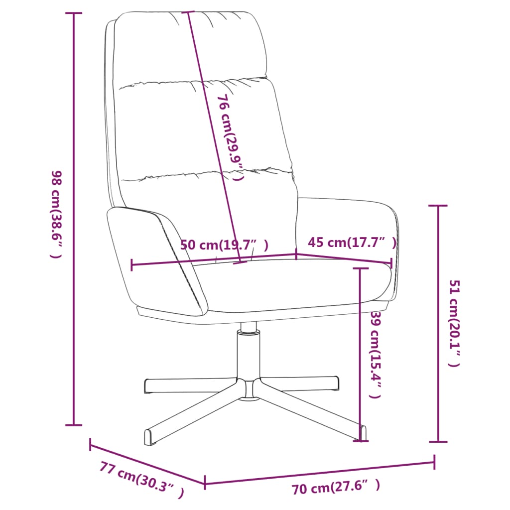 Chaise de relaxation Gris foncé Tissu - XIOS