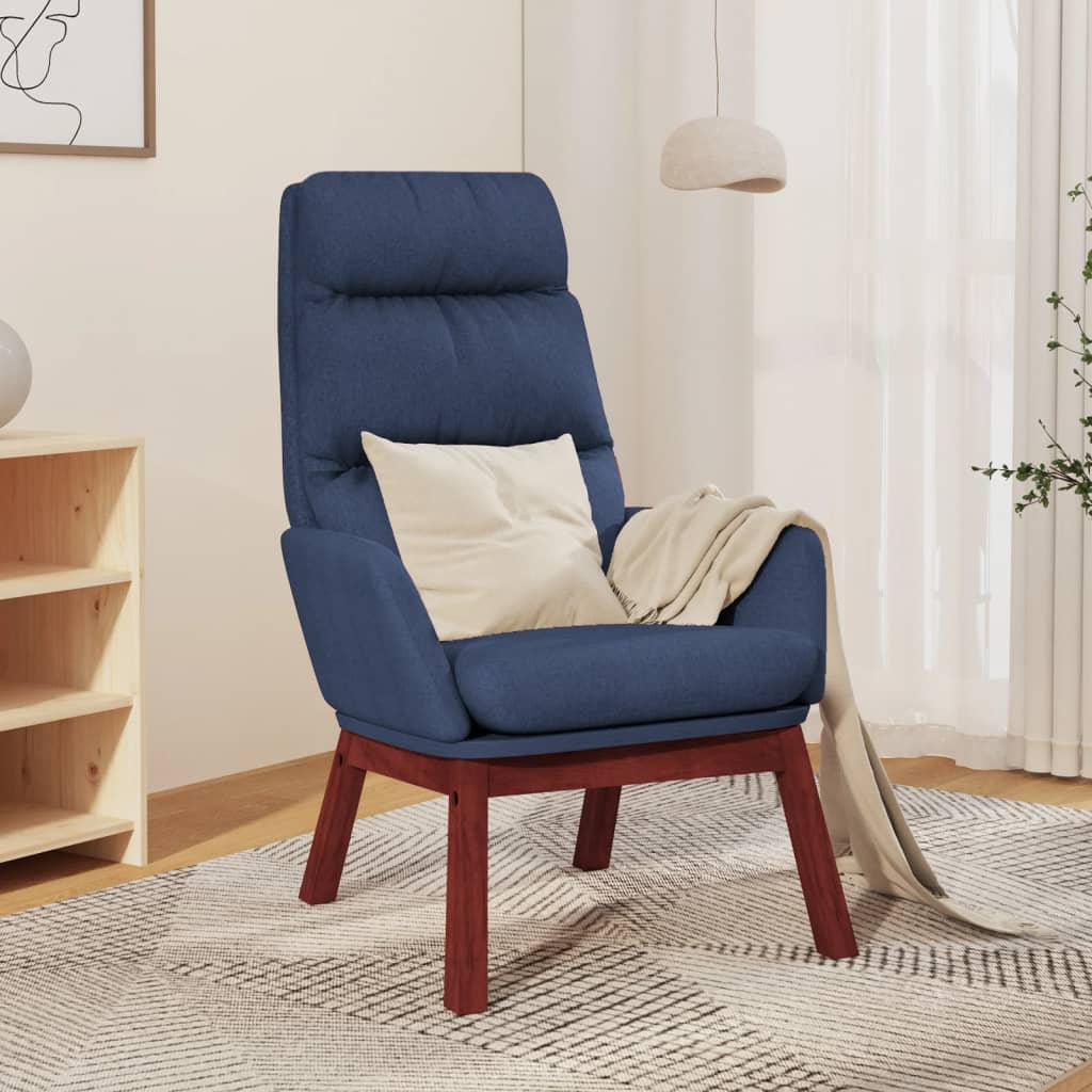 Chaise de relaxation Bleu Tissu Fauteuils vidaXL