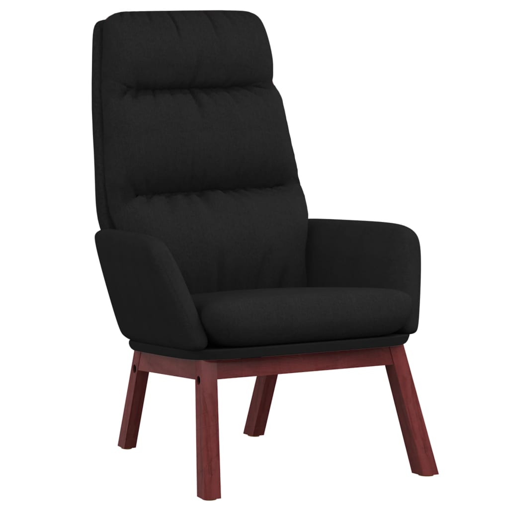 Chaise de relaxation Noir Tissu Fauteuils vidaXL