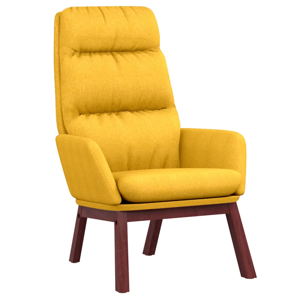 Chaise de relaxation Jaune moutarde Tissu Fauteuils vidaXL