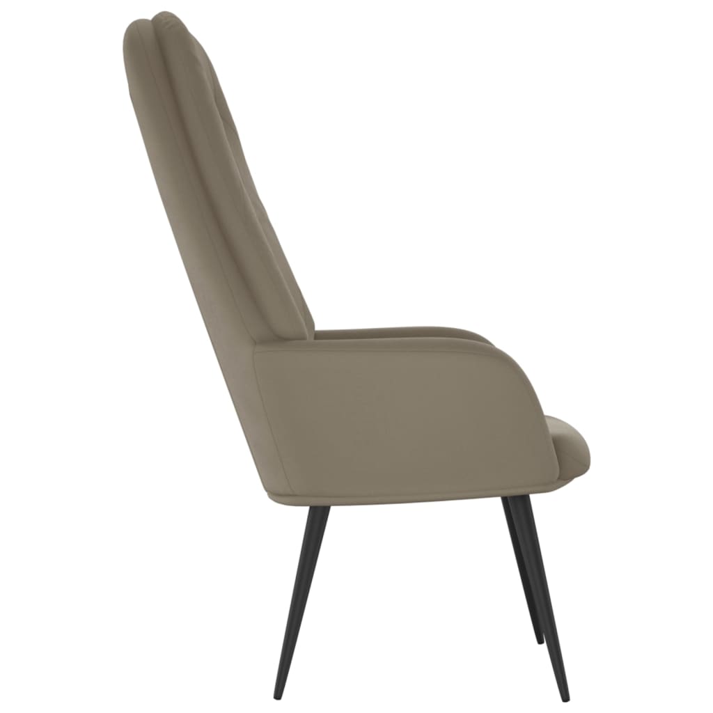 Chaise de relaxation Gris clair Velours - XIOS
