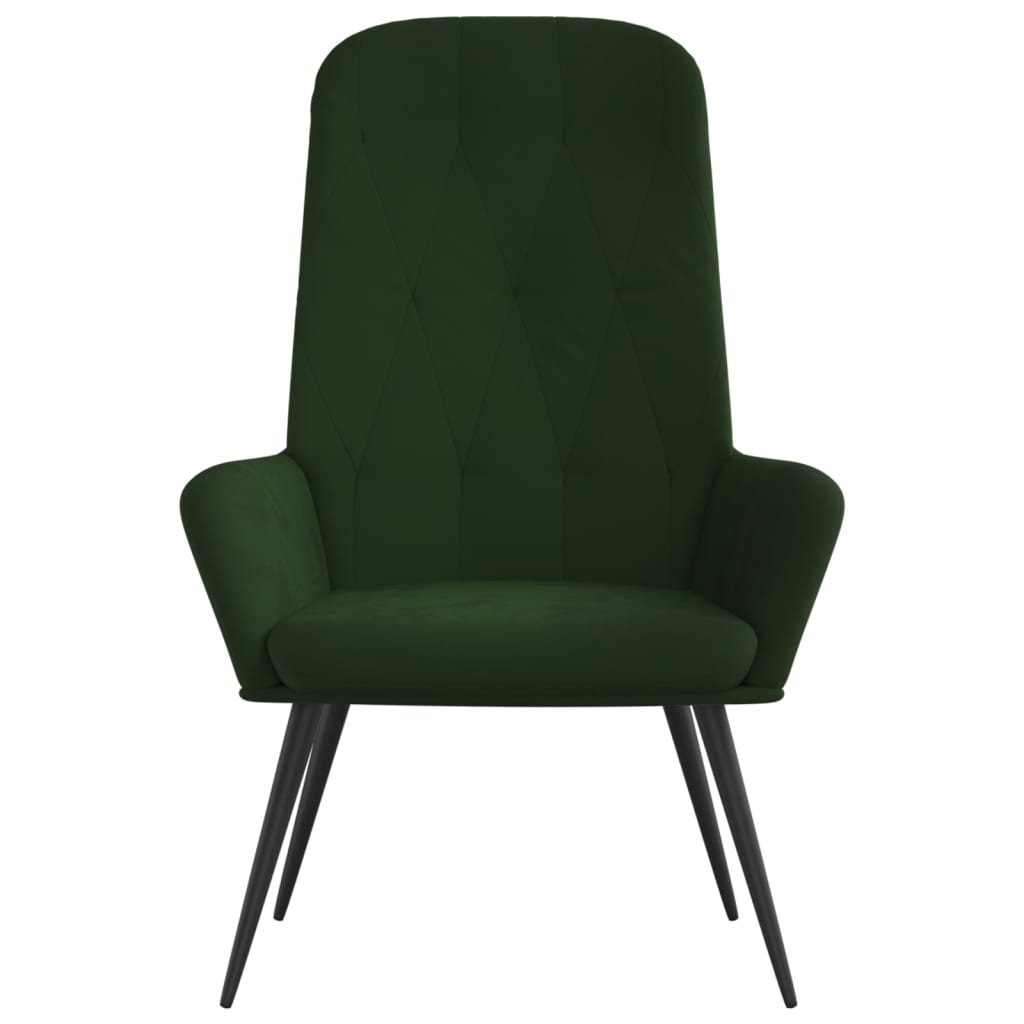 Chaise de relaxation Vert foncé Velours - XIOS