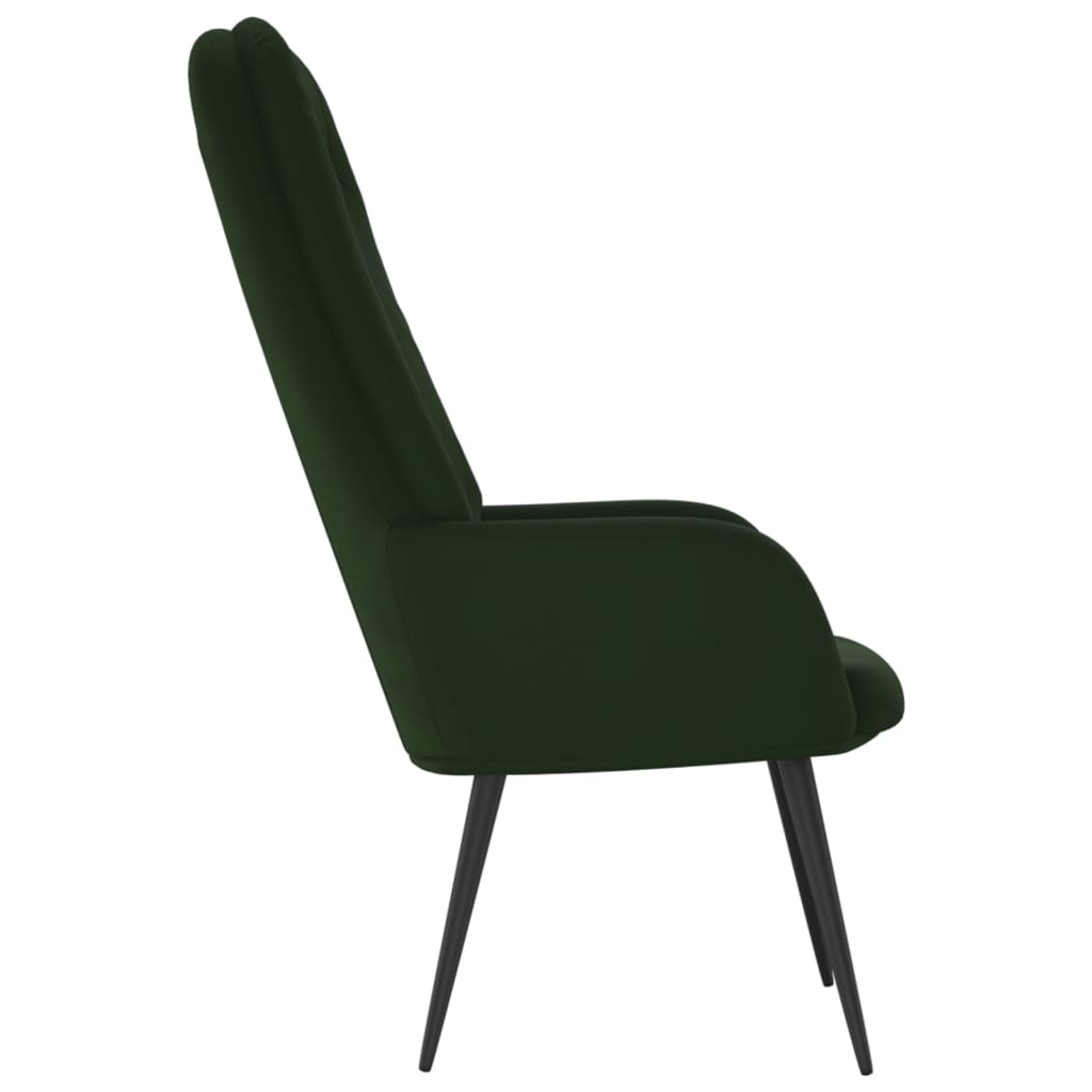 Chaise de relaxation Vert foncé Velours - XIOS