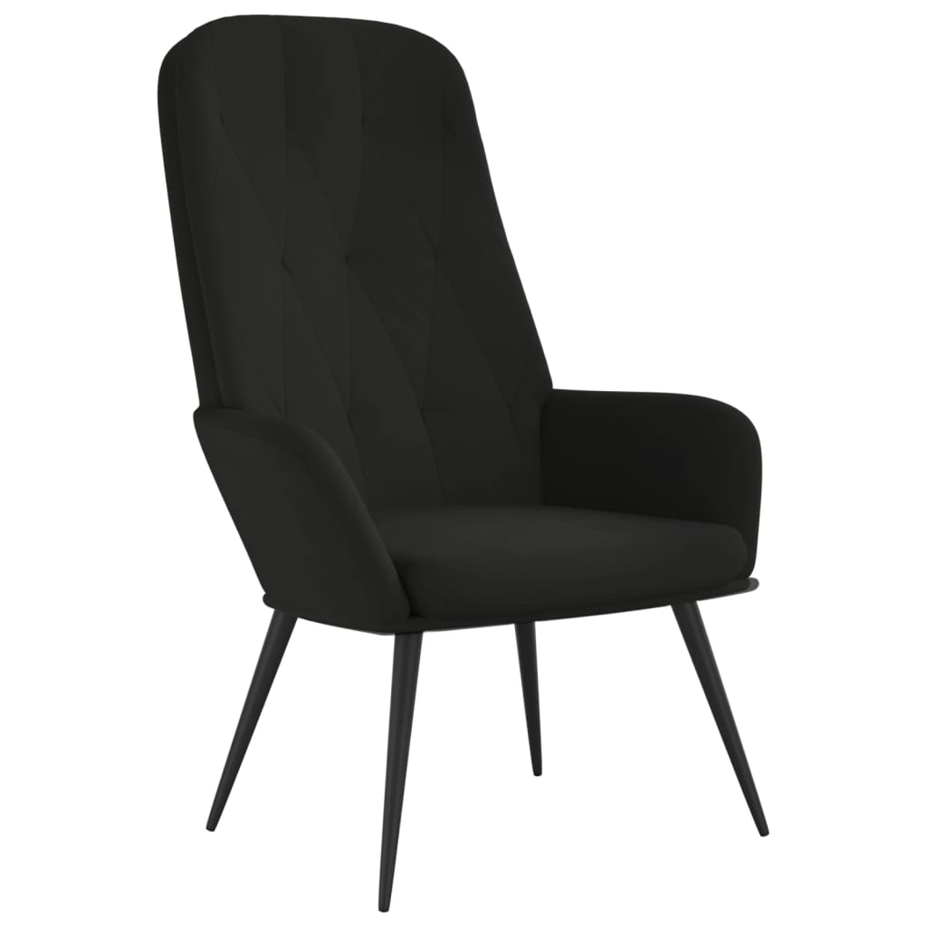 Chaise de relaxation Noir Velours - XIOS