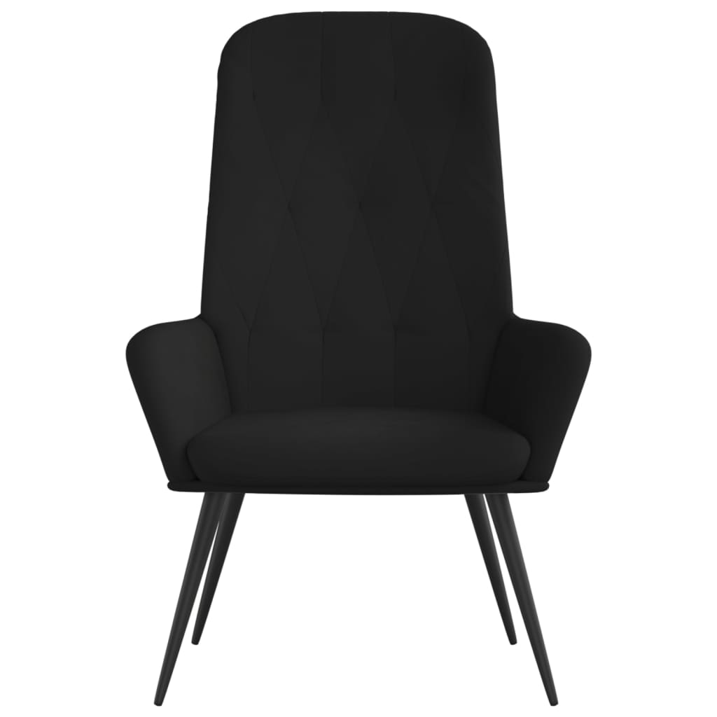 Chaise de relaxation Noir Velours - XIOS