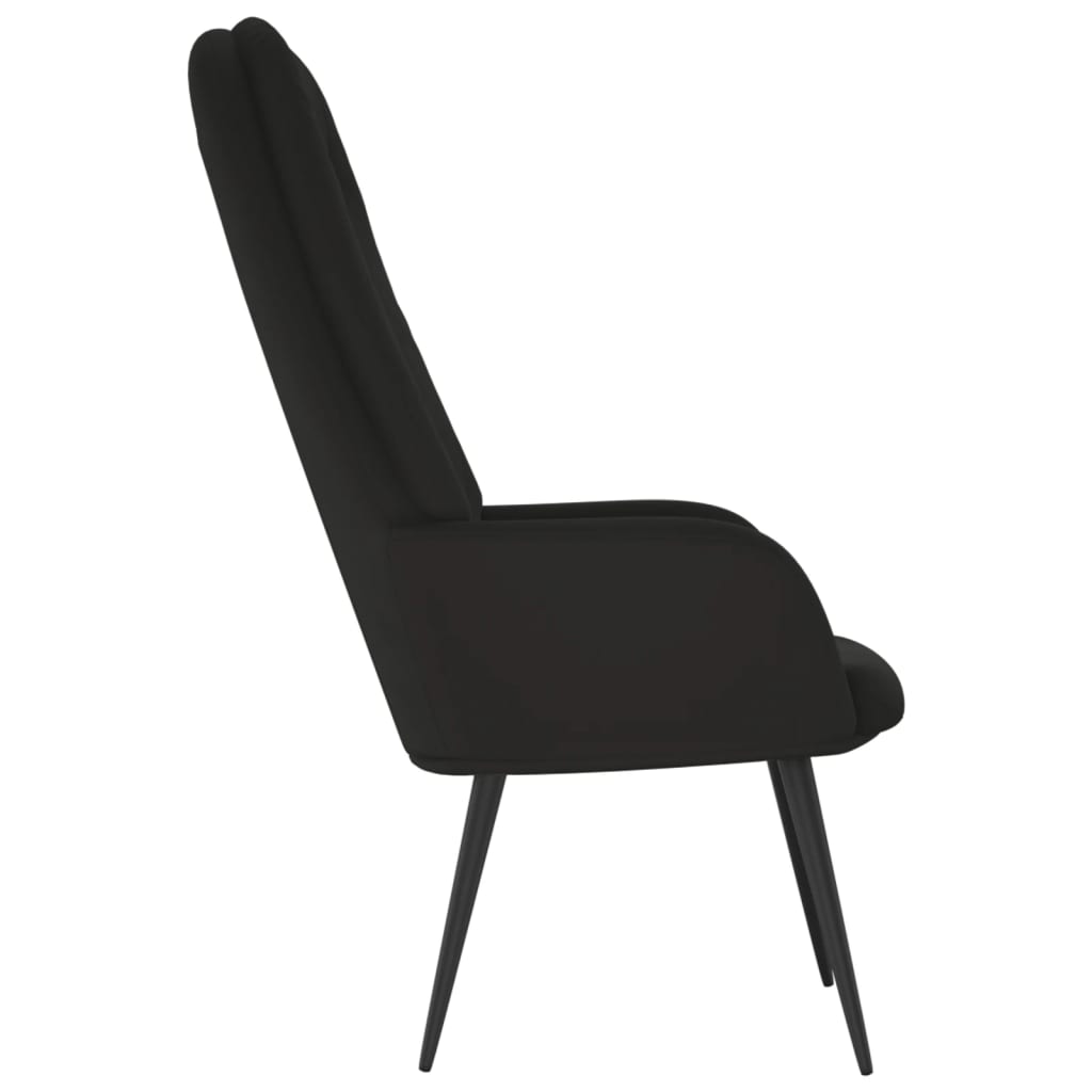 Chaise de relaxation Noir Velours - XIOS