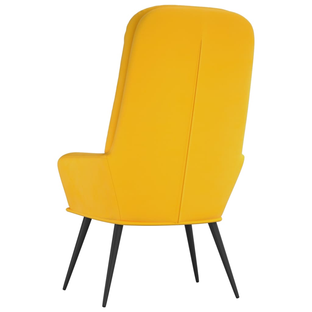 Chaise de relaxation Jaune moutarde Velours - XIOS