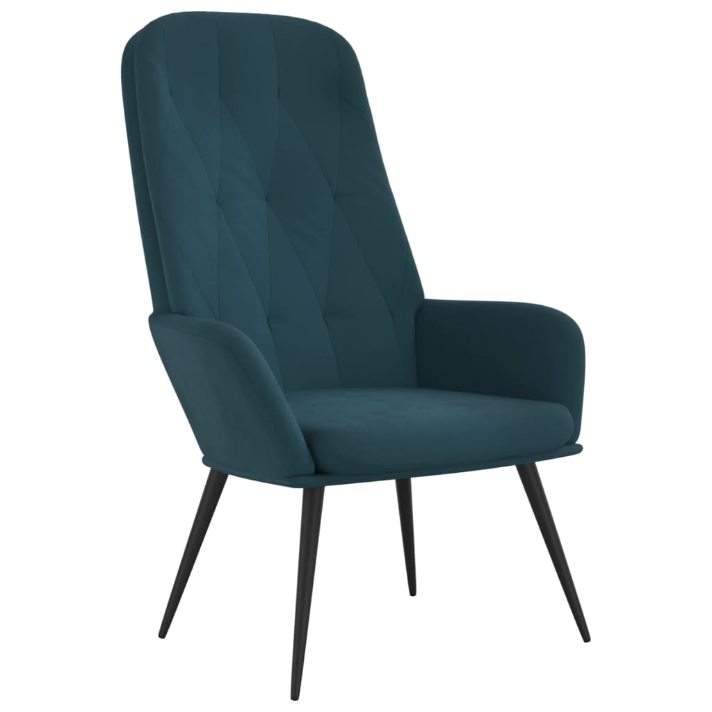Chaise de relaxation Bleu Velours - XIOS