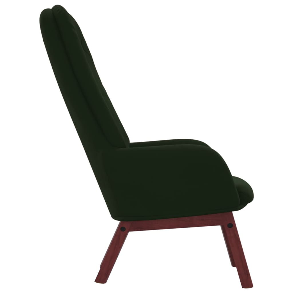 Chaise de relaxation Vert foncé Velours - XIOS